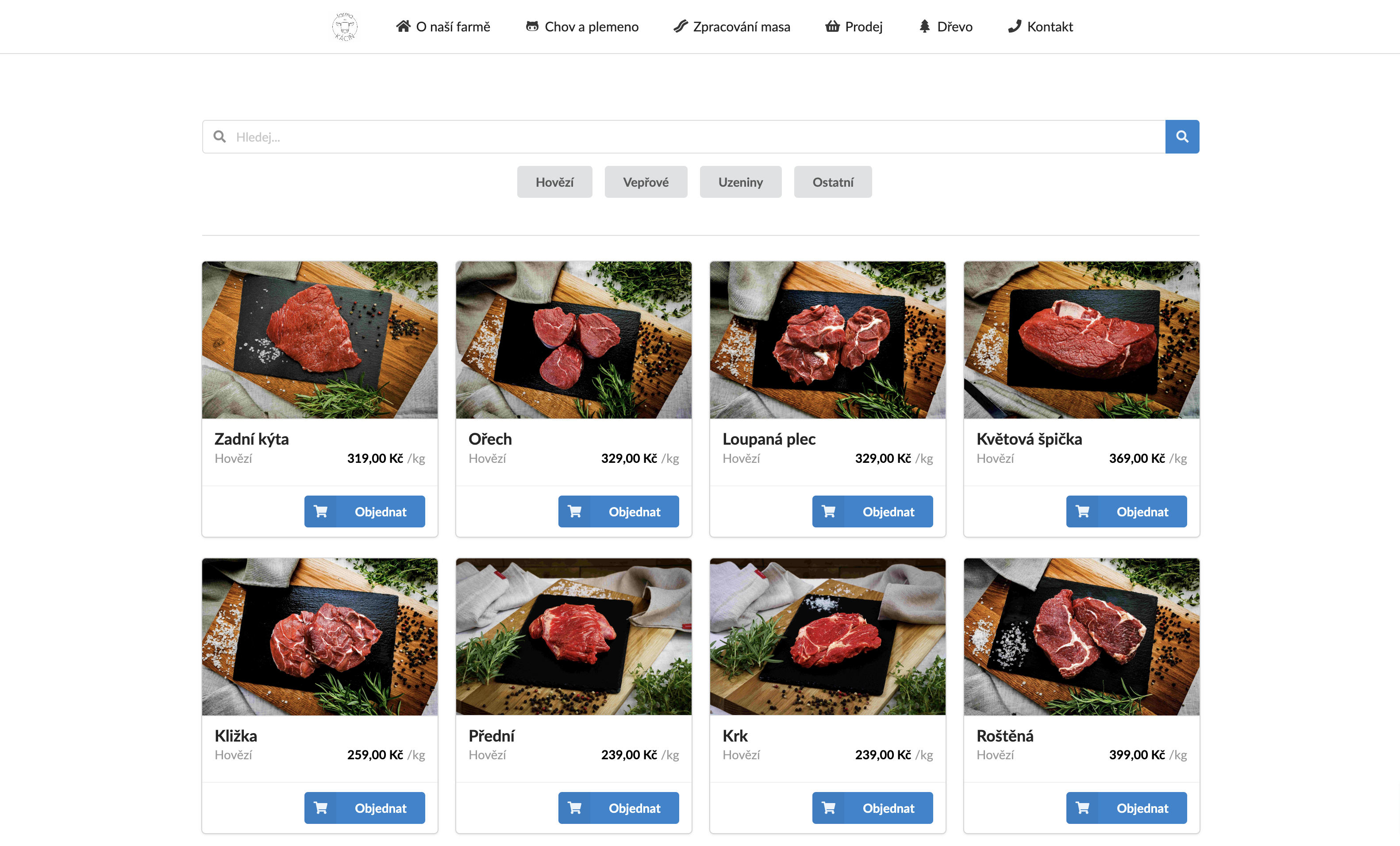 Farma Káciň - Web