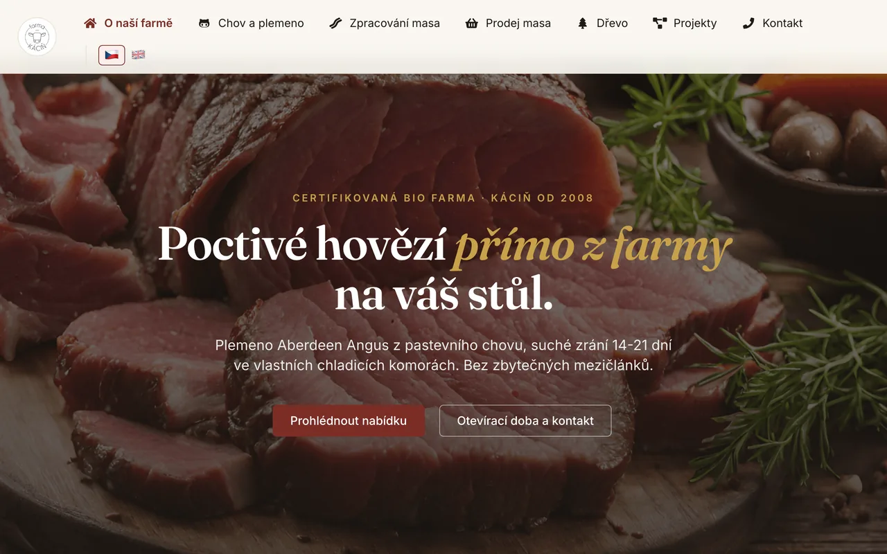 Farma Káciň - Web